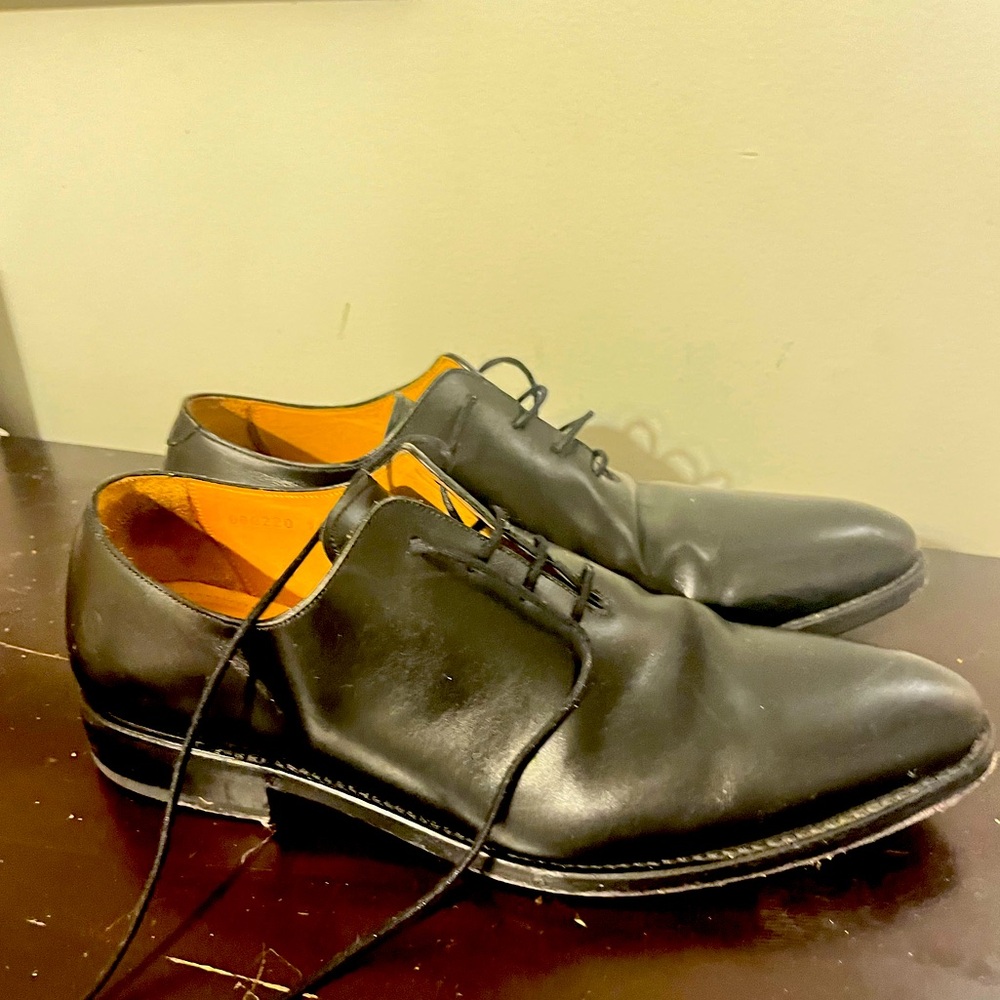 Armin Oehler Athens Wholecut Oxford Made in Portugal Lace Up Black Sz 9.5